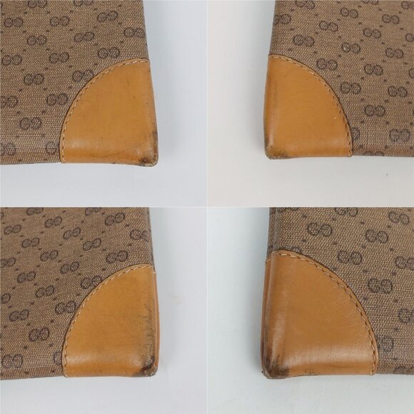 SOLD Gucci Web Tan Monogram Canvas Sherry Line GG Tote Bag - Picture 9 of 12